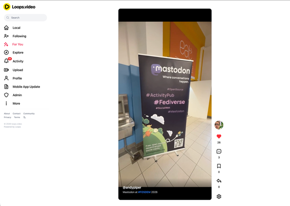 Screenshot of Loops post