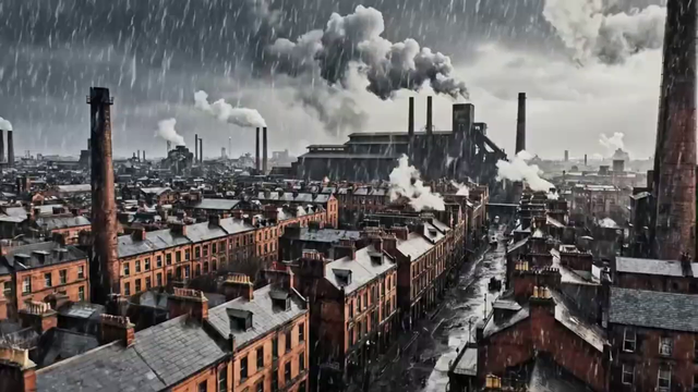 Random industrial chimney attached to residential home