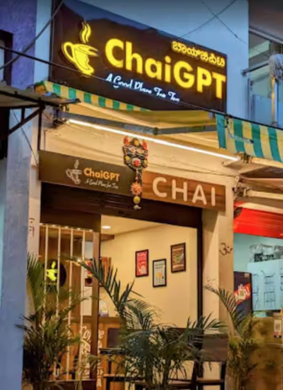 photo of a shop front named ChaiGPT
