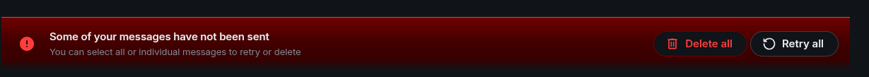 "some of your messages have not been sent"