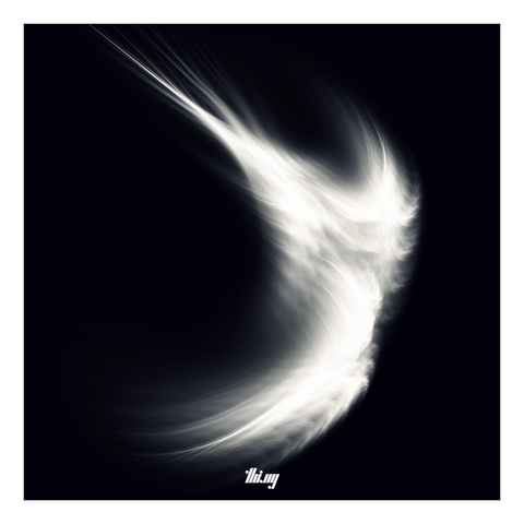 Simulated monochrome photograph of light streaks created by an IFS fractal.