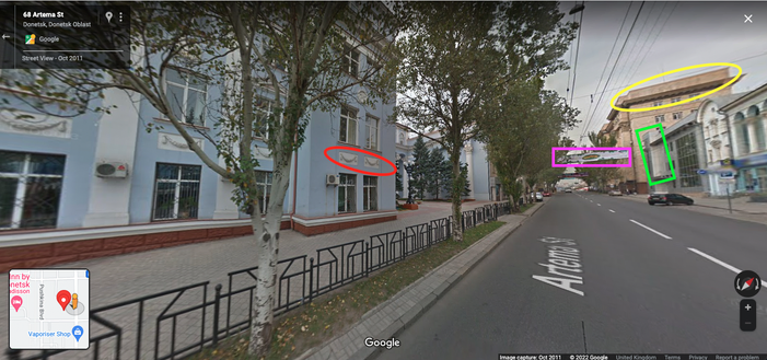 Markup of a map with geolocation points 