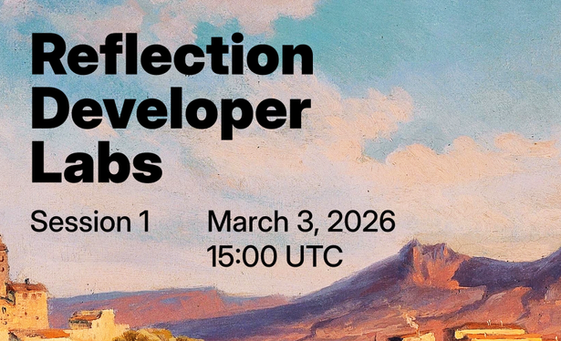 Sharepic with a landscape painting of the seaside as background. The text in the foreground says:

Reflection Developer Labs, Session 1
March 3, 2026, 15:00 UTC