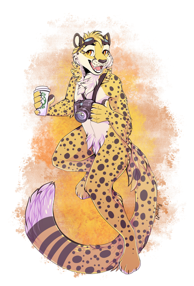 Art of Obscura with a camera and coffee cup