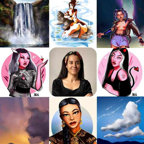 Photo collage of some of my artwork.