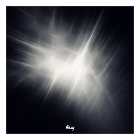 Simulated monochrome photograph of light streaks created by an IFS fractal.