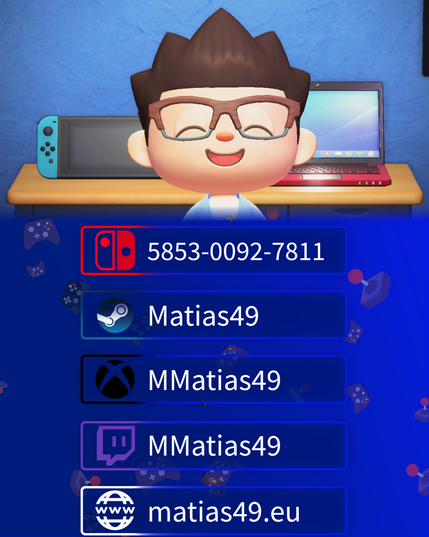 Liste des différentes plateformes où je suis présent (Matias49)