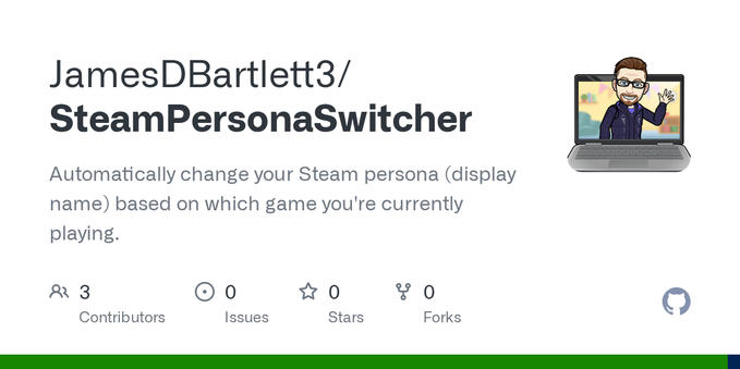 https://github.com/JamesDBartlett3/SteamPersonaSwitcher

Automatically change your Steam persona (display name) based on which game you're currently playing