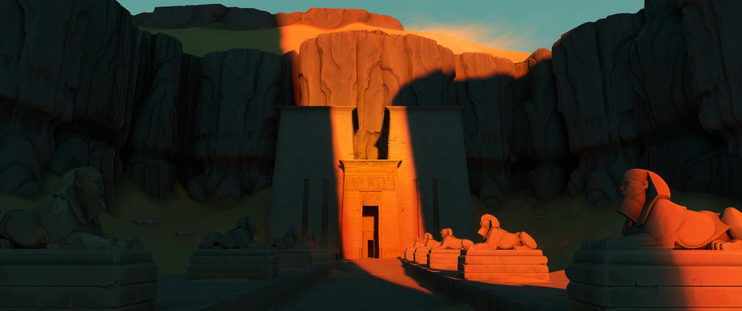 A key art shot from the trailer of In the Valley of Gods 