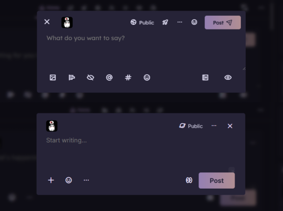 Sharkey posting form at the top, Catodon posting form at the bottom
