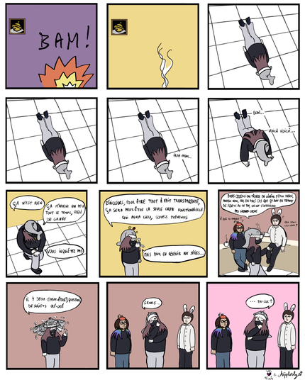 Seconde des trois pages de la BD de la note d'intention (voir le lien évoqué tantôt).