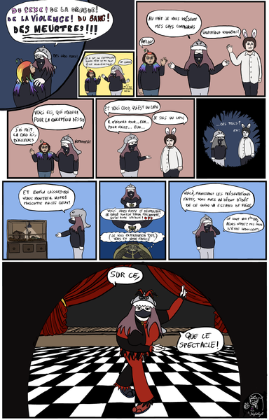 Dernière des trois pages de la BD de la note d'intention (voir le lien).