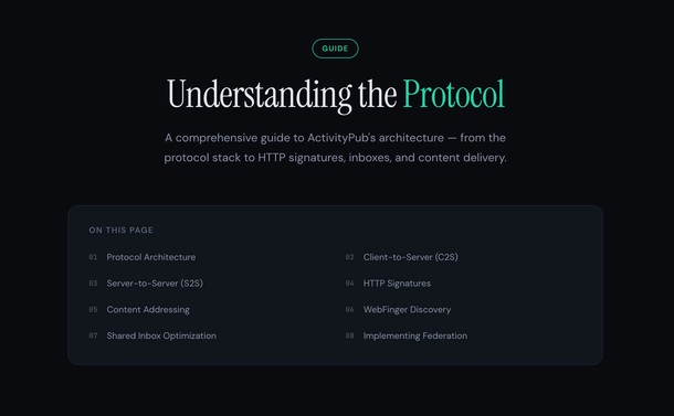 ActivityPub.social preview, Understanding the Protocol guide