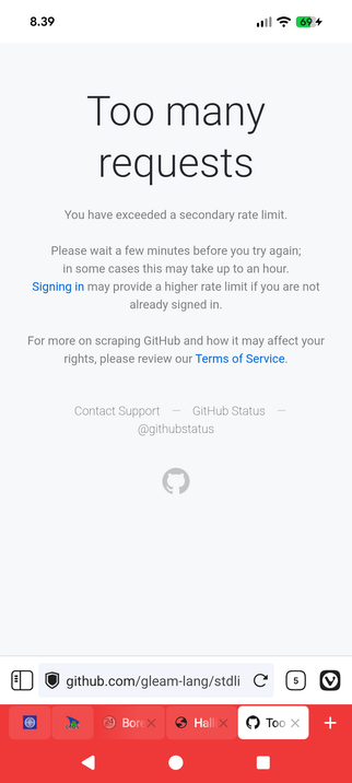 Too many requests. You have exceeded a secondary rate limit. Please wait a few minutes before you try again; in some cases this may take up to an hour. Signing in may provide a higher rate limit if you are not already signed in.