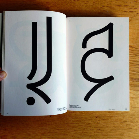 foto einer doppelseite aus dem buch "graphic languages: a visual guide to the world’s writing systems"