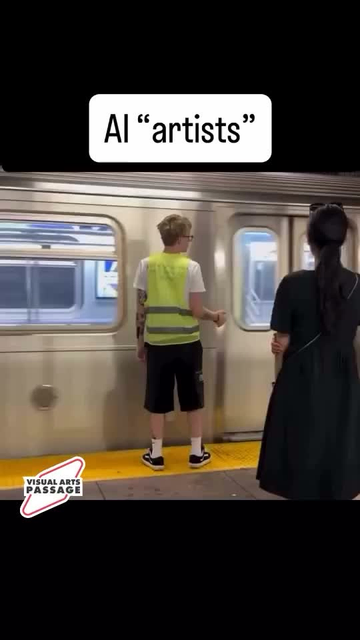 A guy in a high visibility vest standing on a metro platform. As the metro comes in, he acts as if he stops the metro, he acts as if he opens the door, guides the people in and closes the door and finally he acts as if he gives the metro a push to move away again. From context it's clear the metro did this all by itself without his help. 