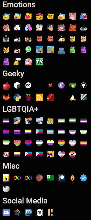 the full set of custom icons on our server. Roughly 100