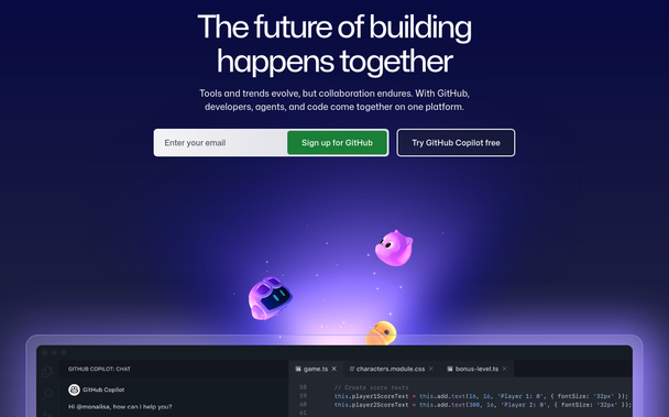 Github screenshot, promoting shitty AI.