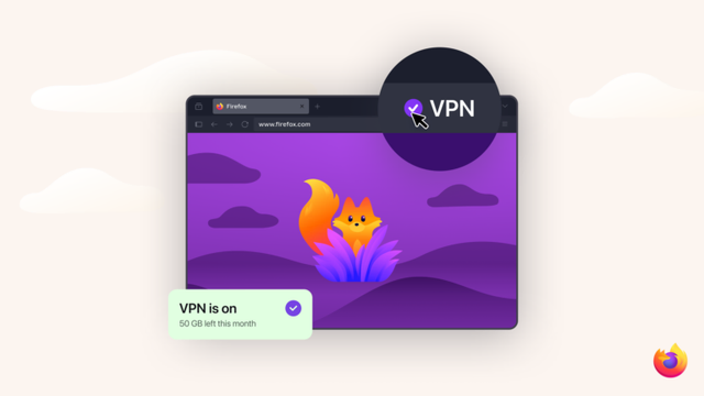A Firefox vector to advertise the new VPN feature in Firefox 149.