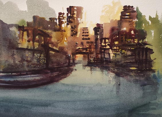 Streets series 
Watercolor painting 
Cotton paper 
#art #mastoArt #painting #watercolor #drawing 