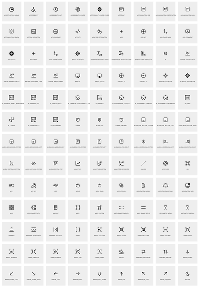 Screenshot excerpt of the linked icon contact sheet showing a grid of black icons on light gray background