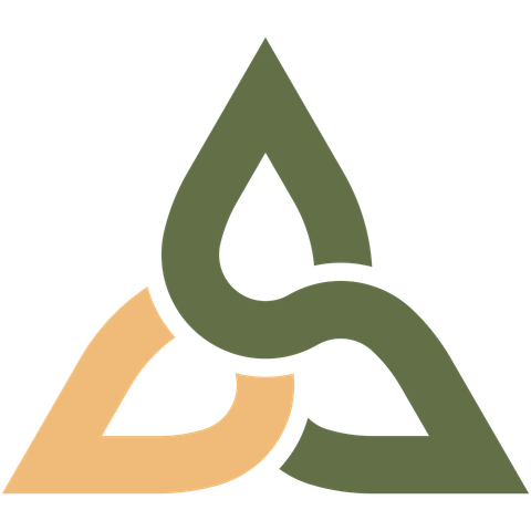 AerynOS' new triquetra based logo using green and orange to reflect themes of nature and links to Rust, the primary programming language used for building AerynOS tooling.