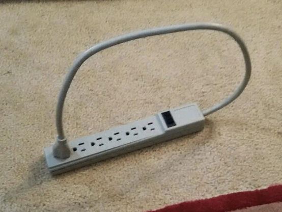 a power strip plugging back into itself