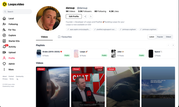 Loops Playlists feature