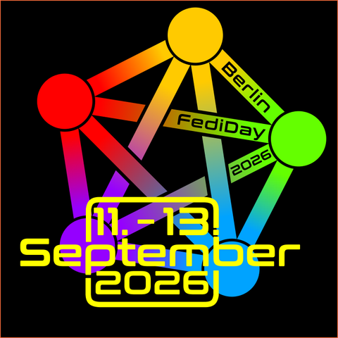 Image from FediDay in Berlin with date information.