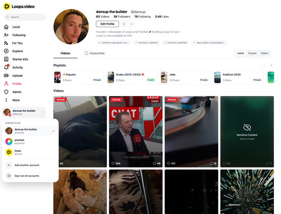 Loops new Account switching feature