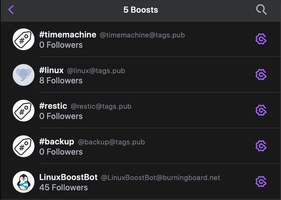 Mastodon Notifications über Boosts von Bots