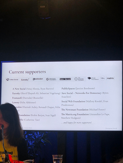 A slide with all the orgs working together on this