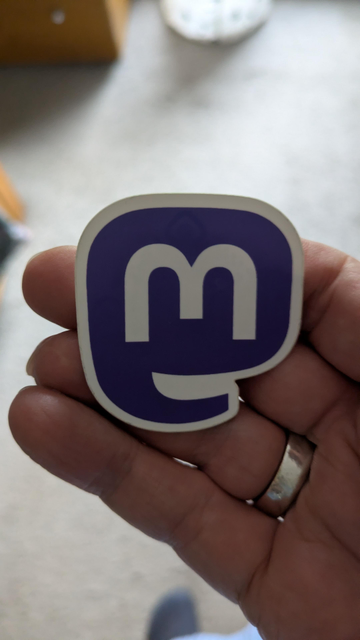 A Mastodon sticker