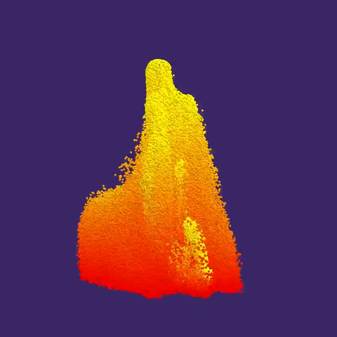 particles emanating from a mesh