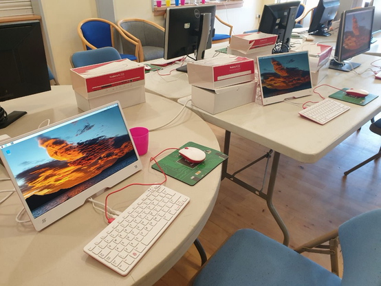 The new Raspberry Pi monitors which are so much easier to transport and set up.
