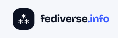 new fediverse.info header, using the fediverse symbol as the logo