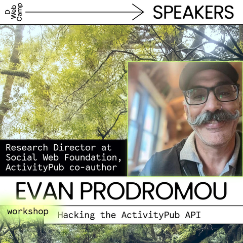 Evan’s title, profile picture, and workshop title.