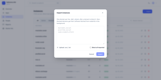 fediverse.info admin dashboard