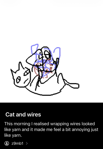 Picture that cat struggling with wires