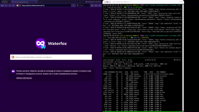 Screen capture - using littleFedi hosted on a Raspberry PI Zero W running NetBSD from a SD Card.