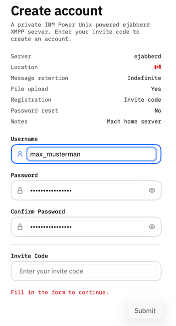 Mach In-Band Registration with PSK Entry 