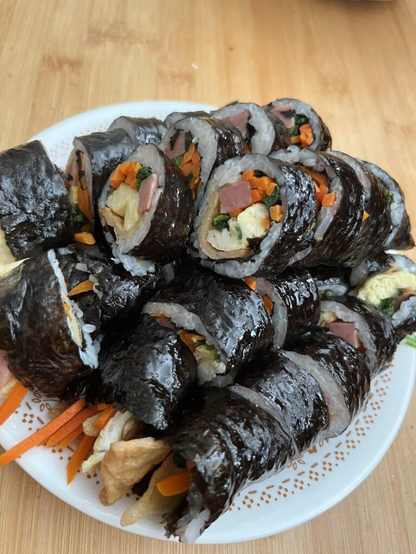 Homemade kimbap is the best