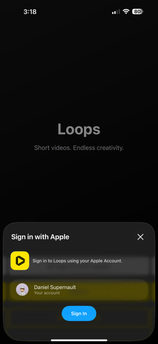 Loops mobile app