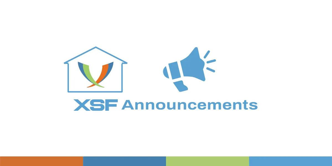 The XSF Announcement Banner with the XMPP logo surrounded by a house with a megaphone next to it.