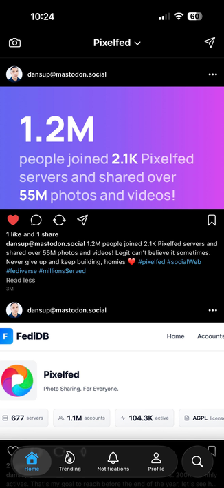 New pixelfed mobile app