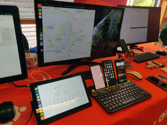 Tablet and phones running Ubuntu Touch, including in desktop mode
