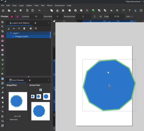 A quick video demonstrating the issue: When you change the corners of the polygon, the edge value is not updated.