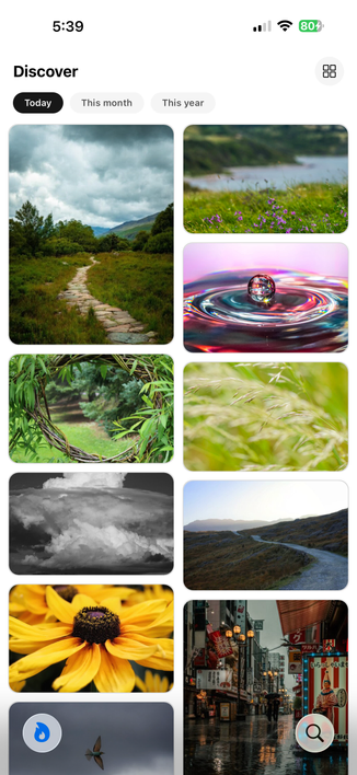 New Pixelfed mobile app discover screen