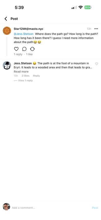 New Pixelfed mobile app post comments screen