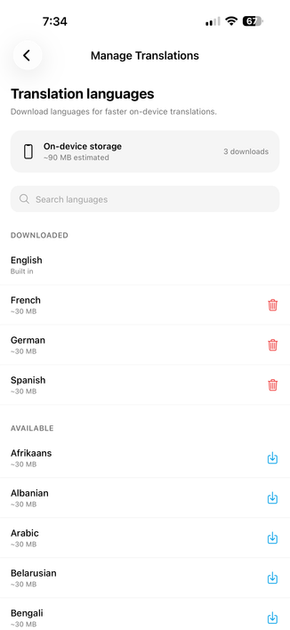 New Pixelfed mobile app preference settings